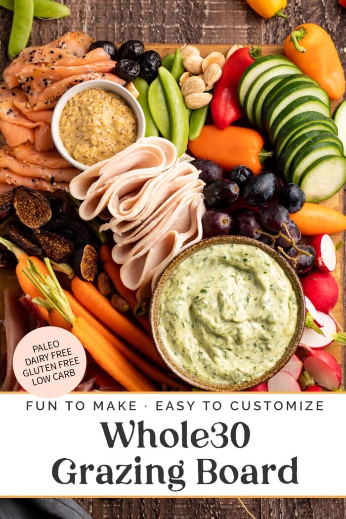 Pin graphic for Whole30 grazing board