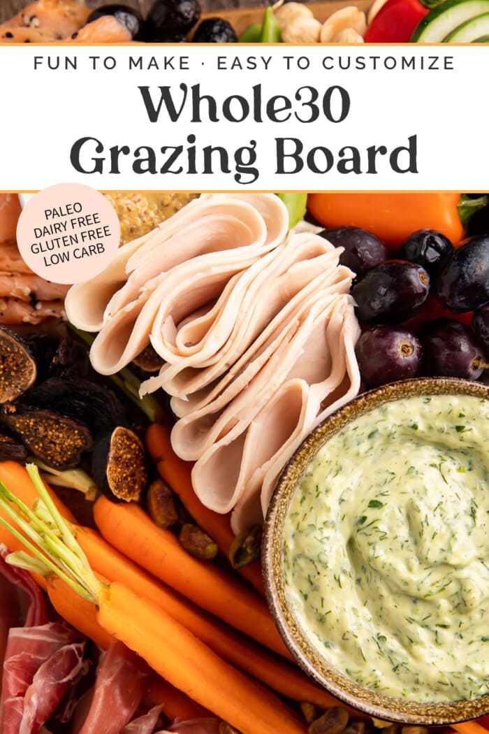 Pin graphic for Whole30 grazing board