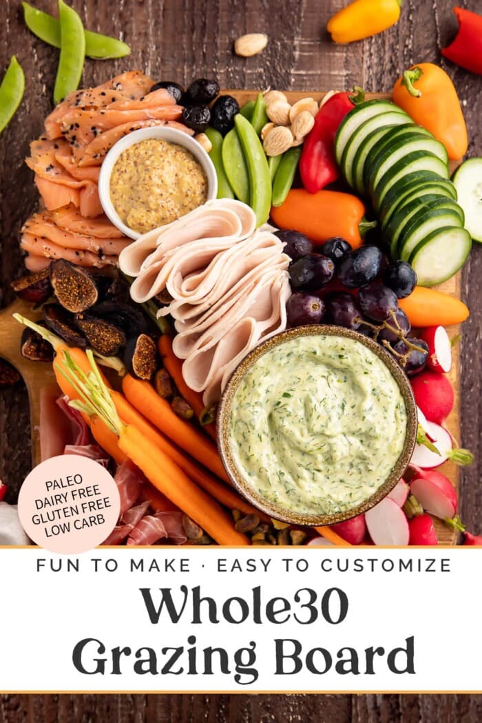 Pin graphic for Whole30 grazing board