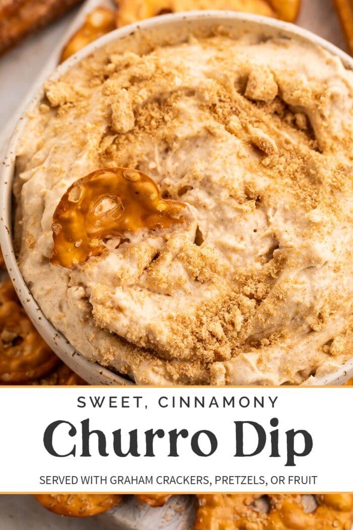 Pin graphic for churro dip.