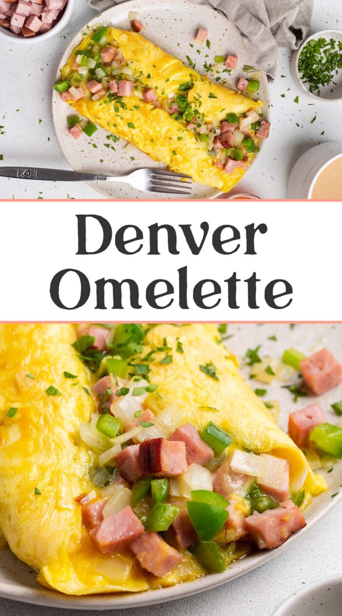 Pin graphic for denver omelette.