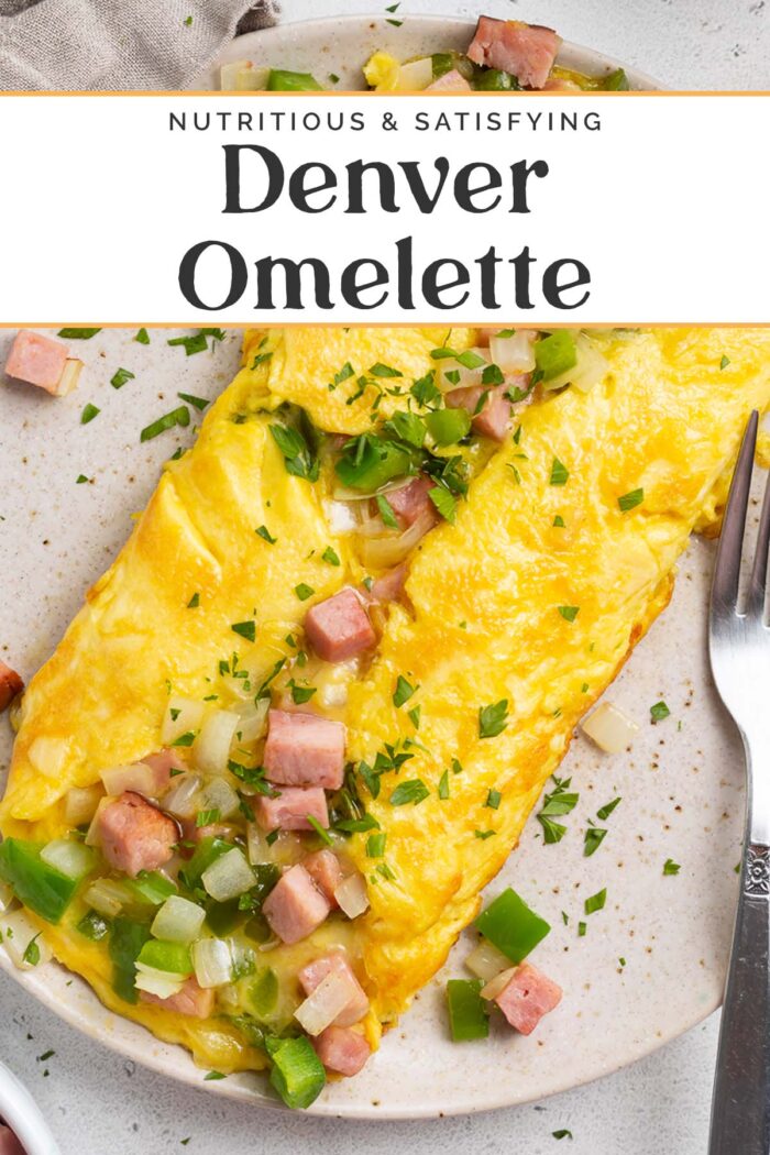 Pin graphic for denver omelette.