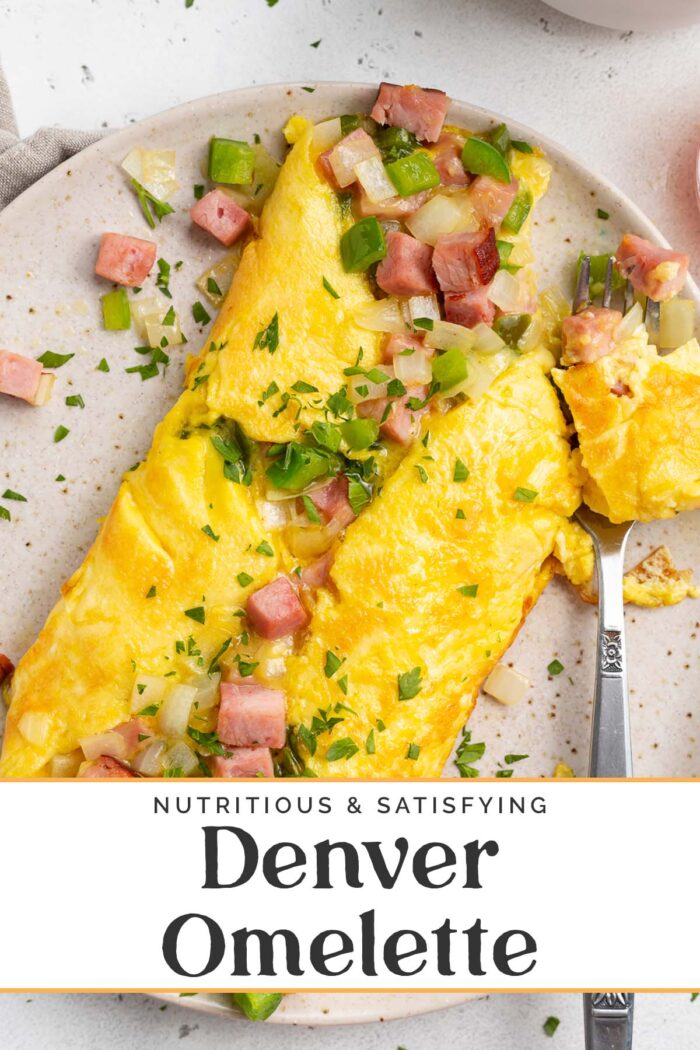 Pin graphic for denver omelette.