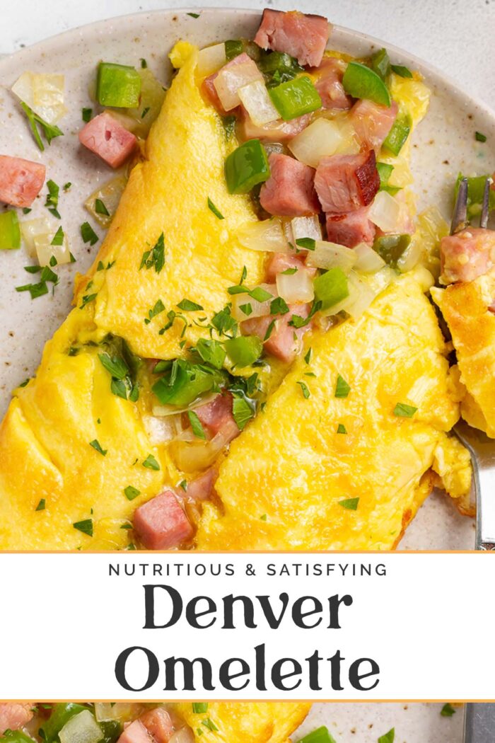 Pin graphic for denver omelette.