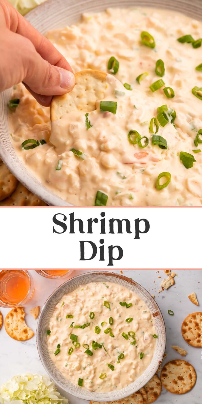 Pin graphic for shrimp dip.