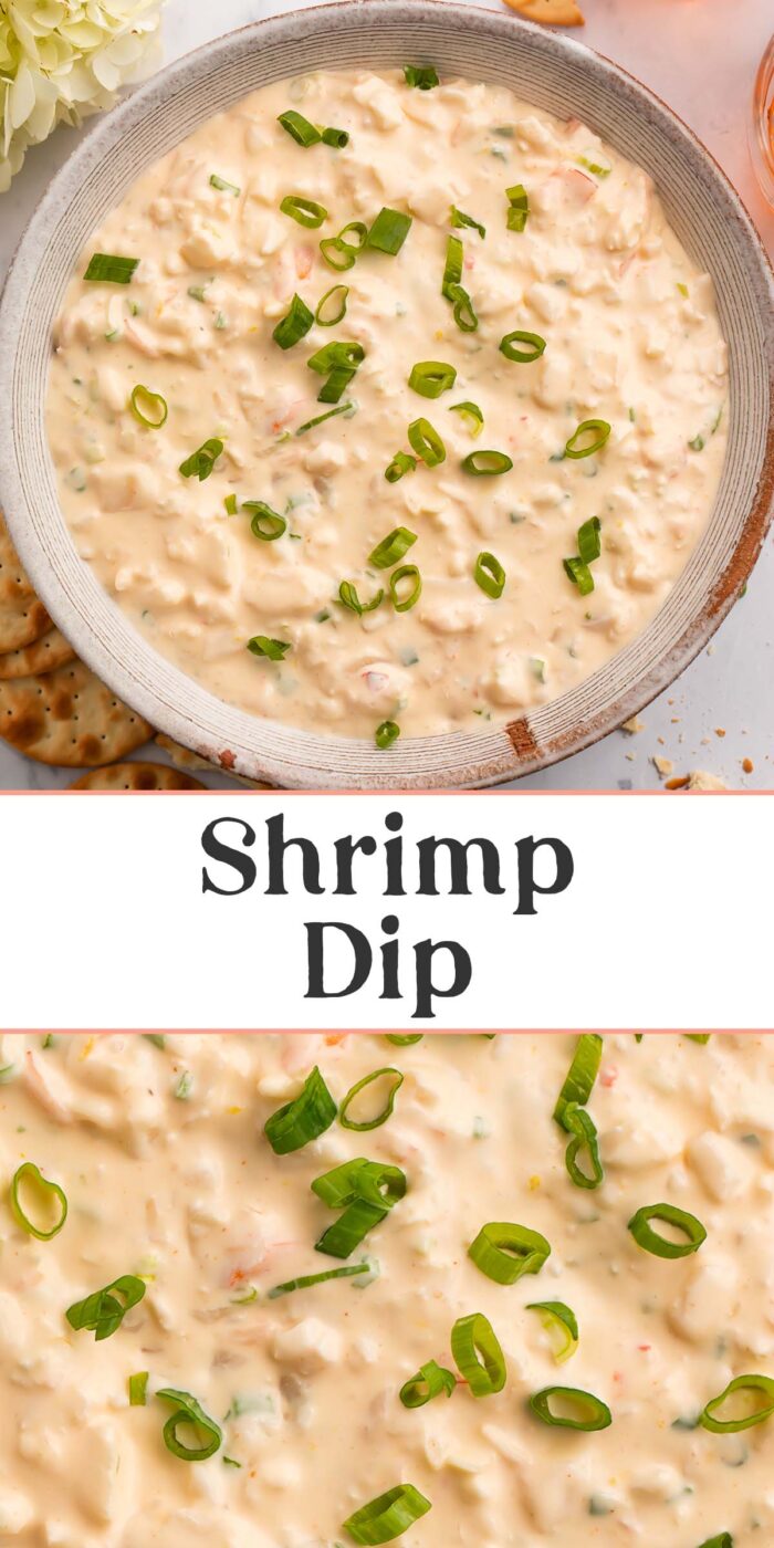 Pin graphic for shrimp dip.