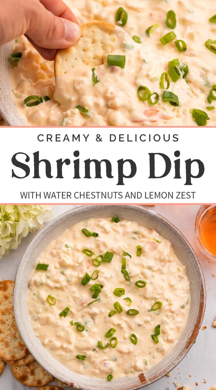 Pin graphic for shrimp dip.