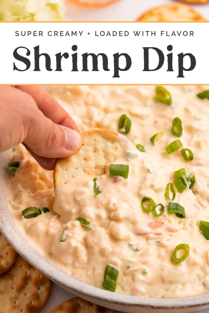 Pin graphic for shrimp dip.