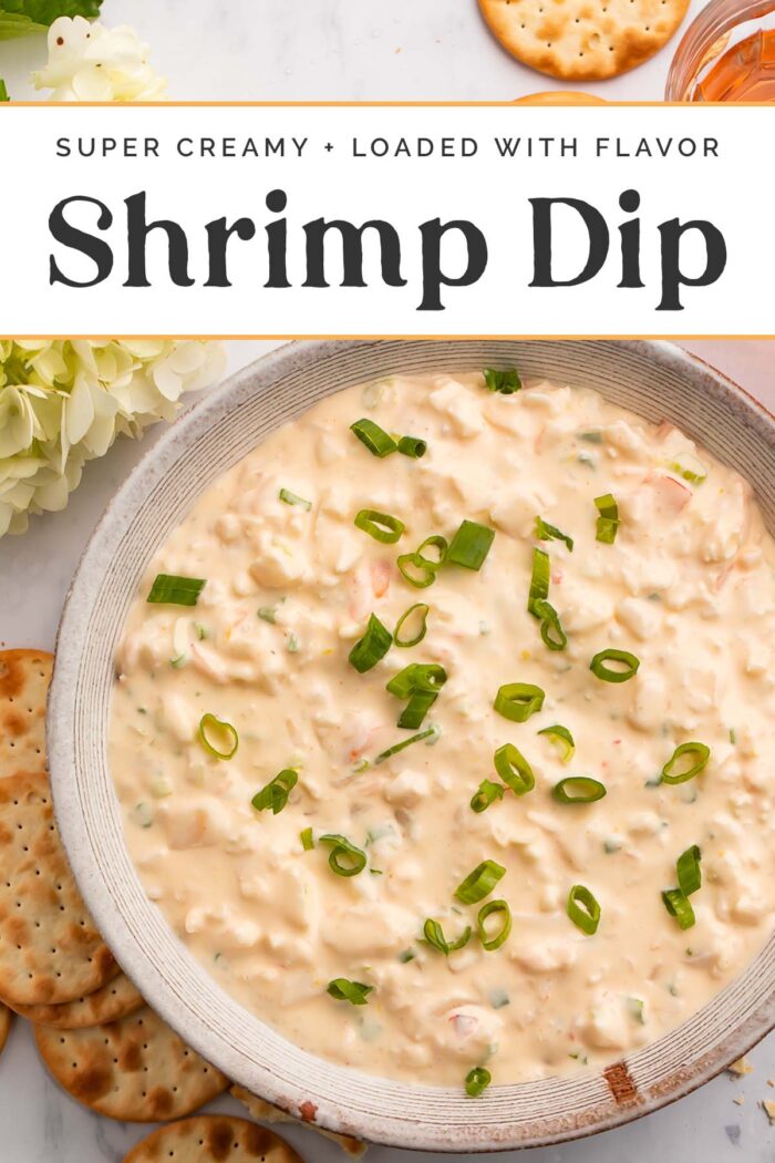 Pin graphic for shrimp dip.