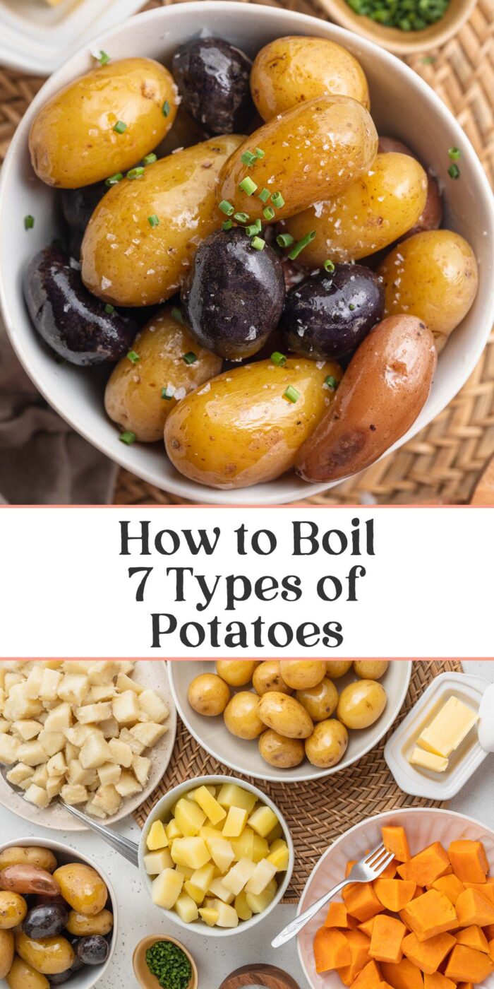 Pin graphic for how to boil potatoes.