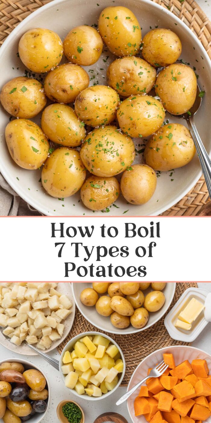 Pin graphic for how to boil potatoes.