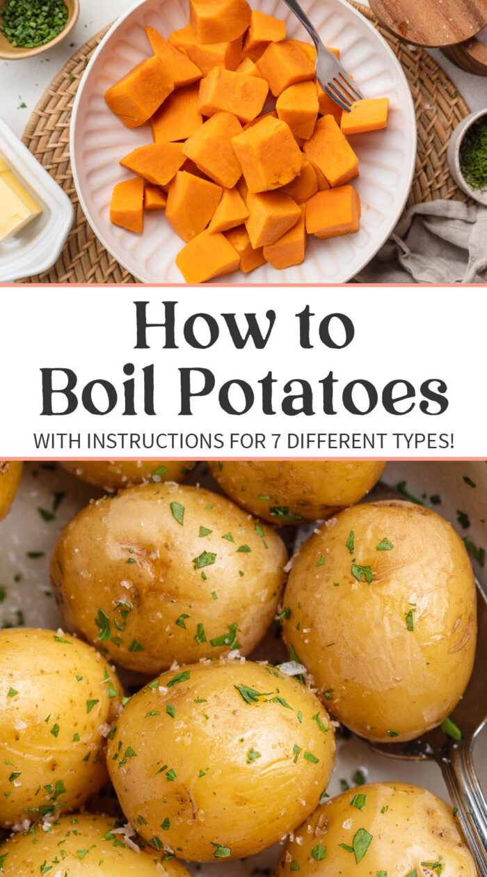 Pin graphic for how to boil potatoes.