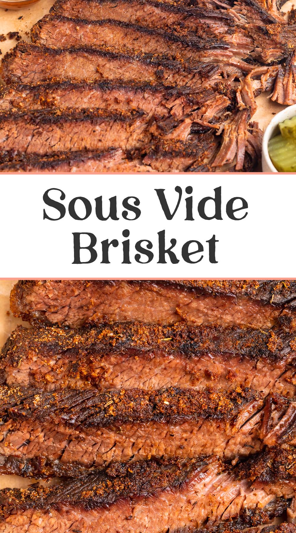 Pin graphic for sous vide brisket.