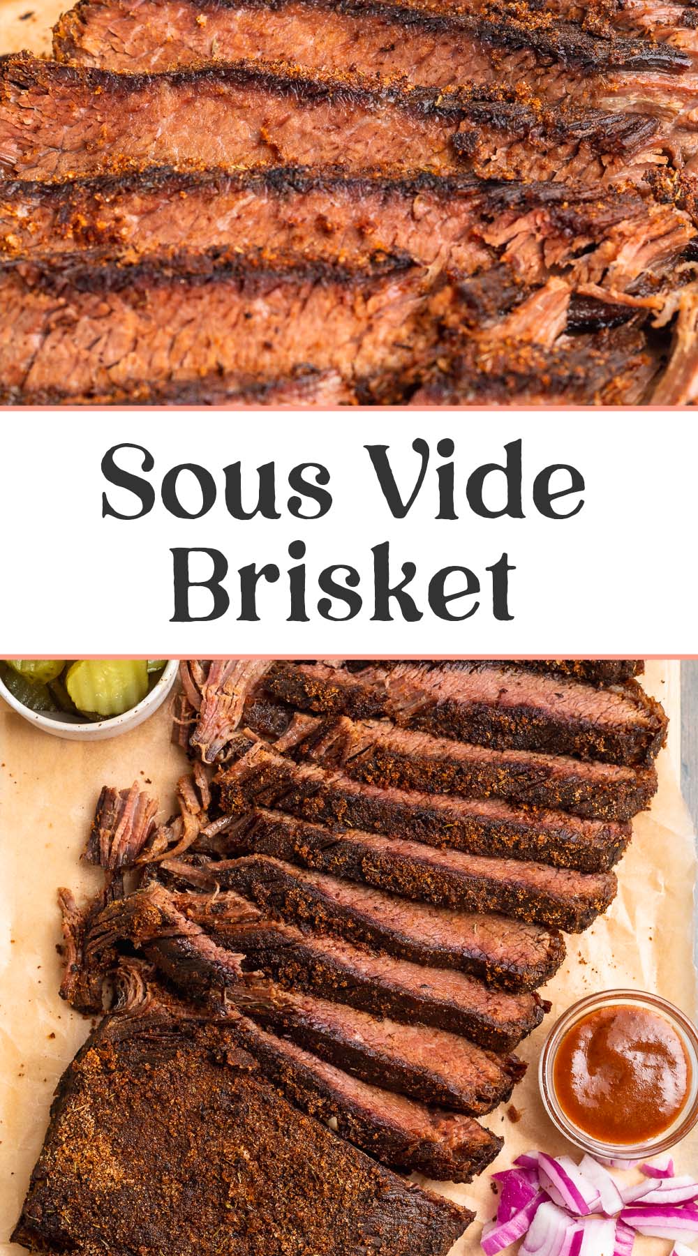 Pin graphic for sous vide brisket.