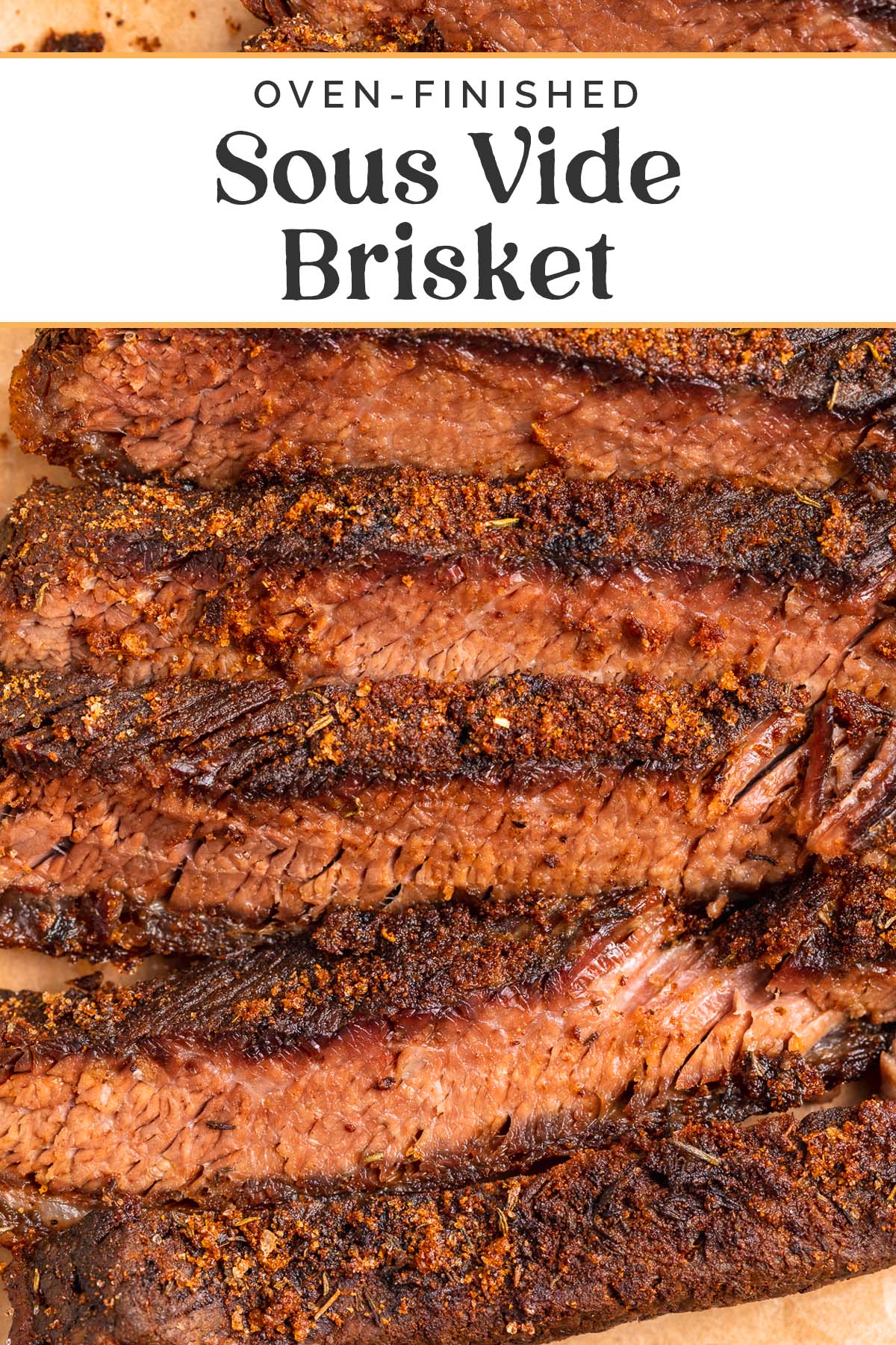 Pin graphic for sous vide brisket.