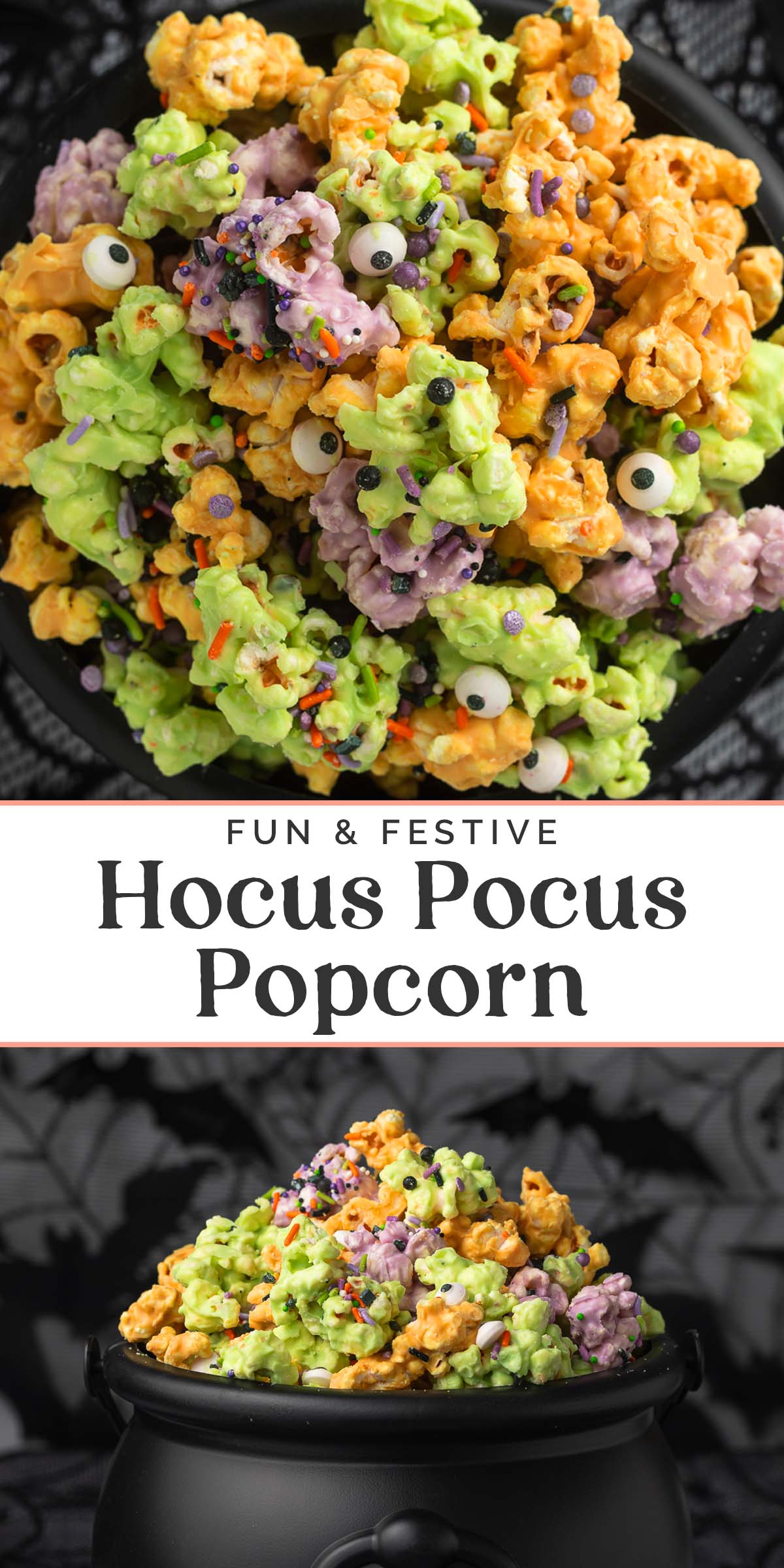 Pin graphic for Hocus Pocus popcorn.