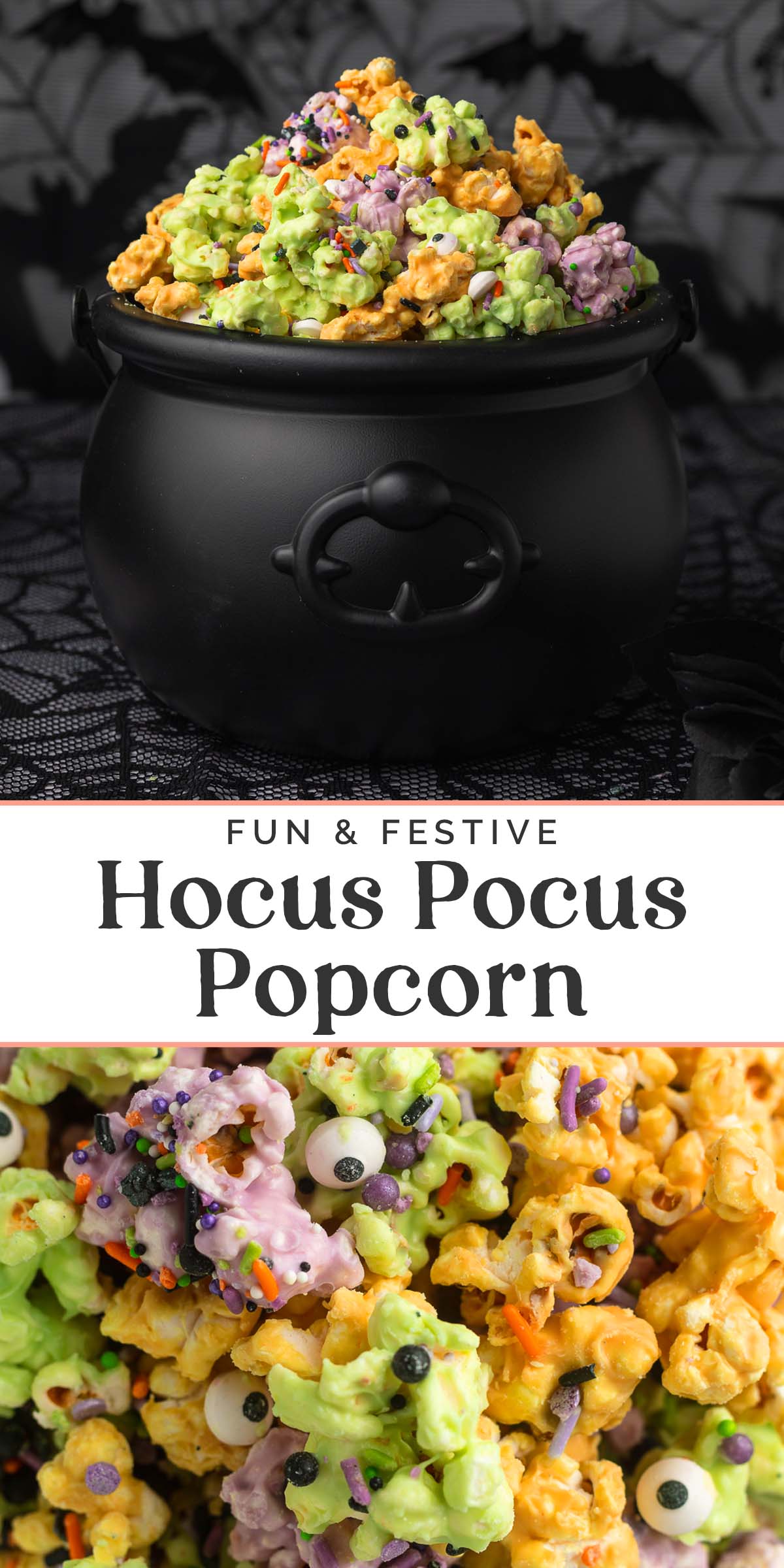 Pin graphic for Hocus Pocus popcorn.