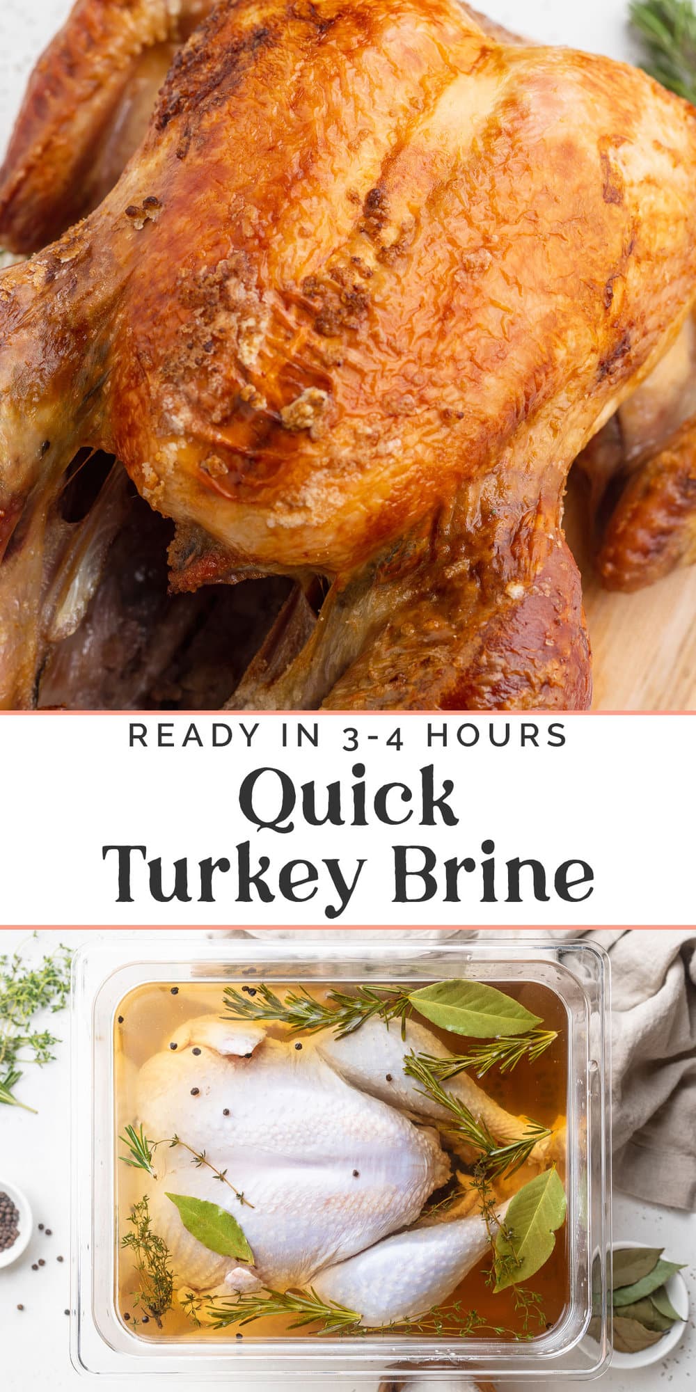 Pin graphic for quick turkey brine.