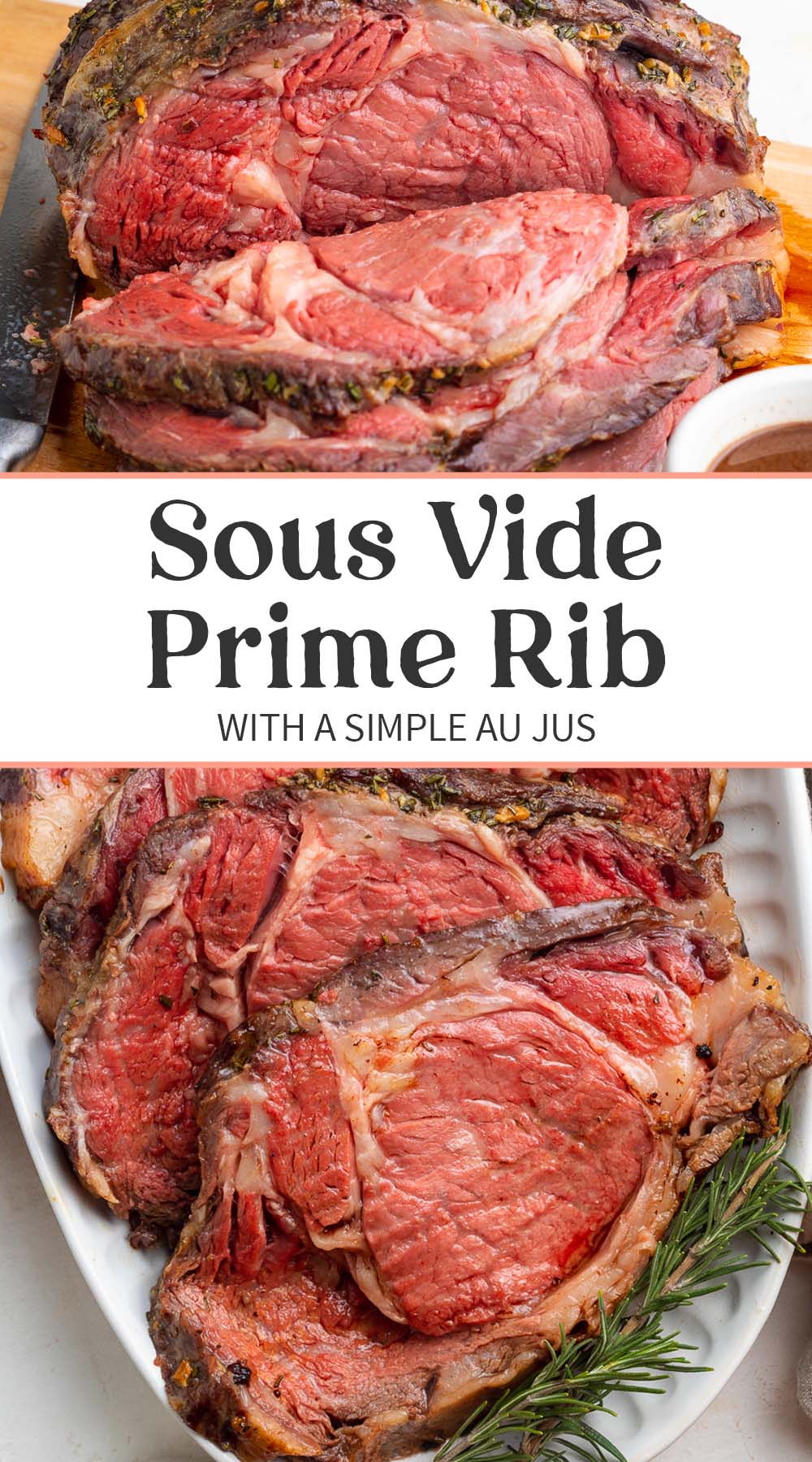 Pin graphic for sous vide prime rib.