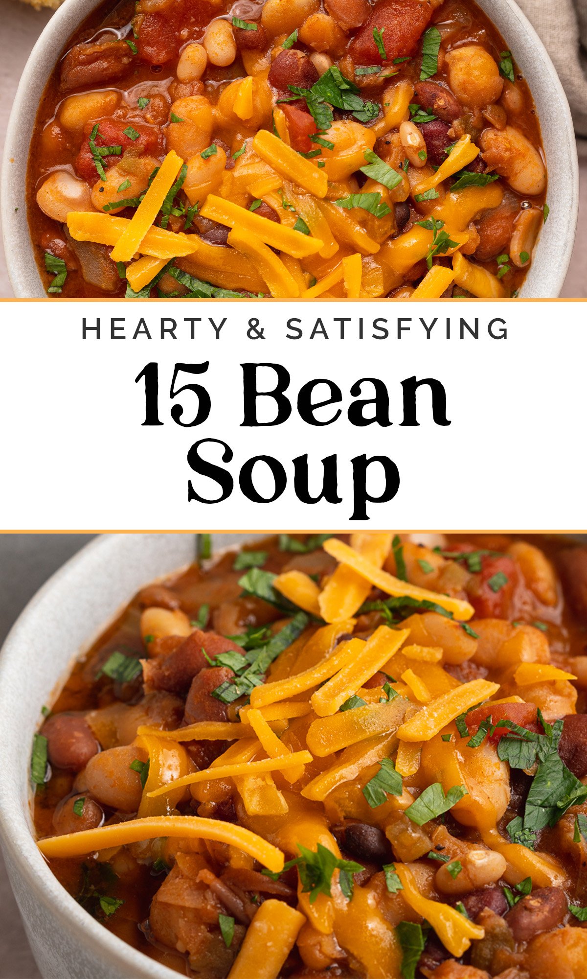 Pin graphic for 15 Bean Soup.