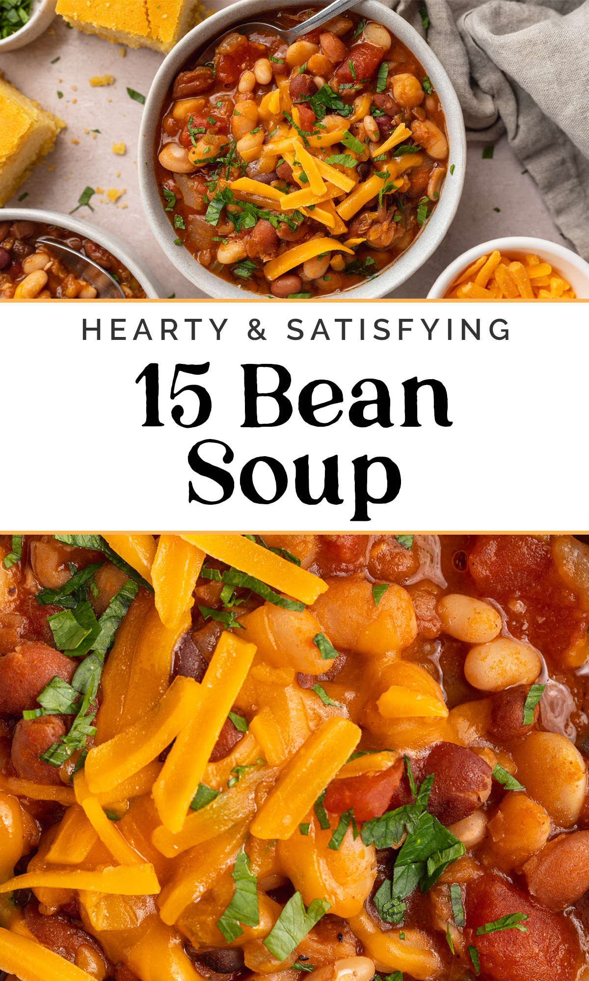 Pin graphic for 15 Bean Soup.