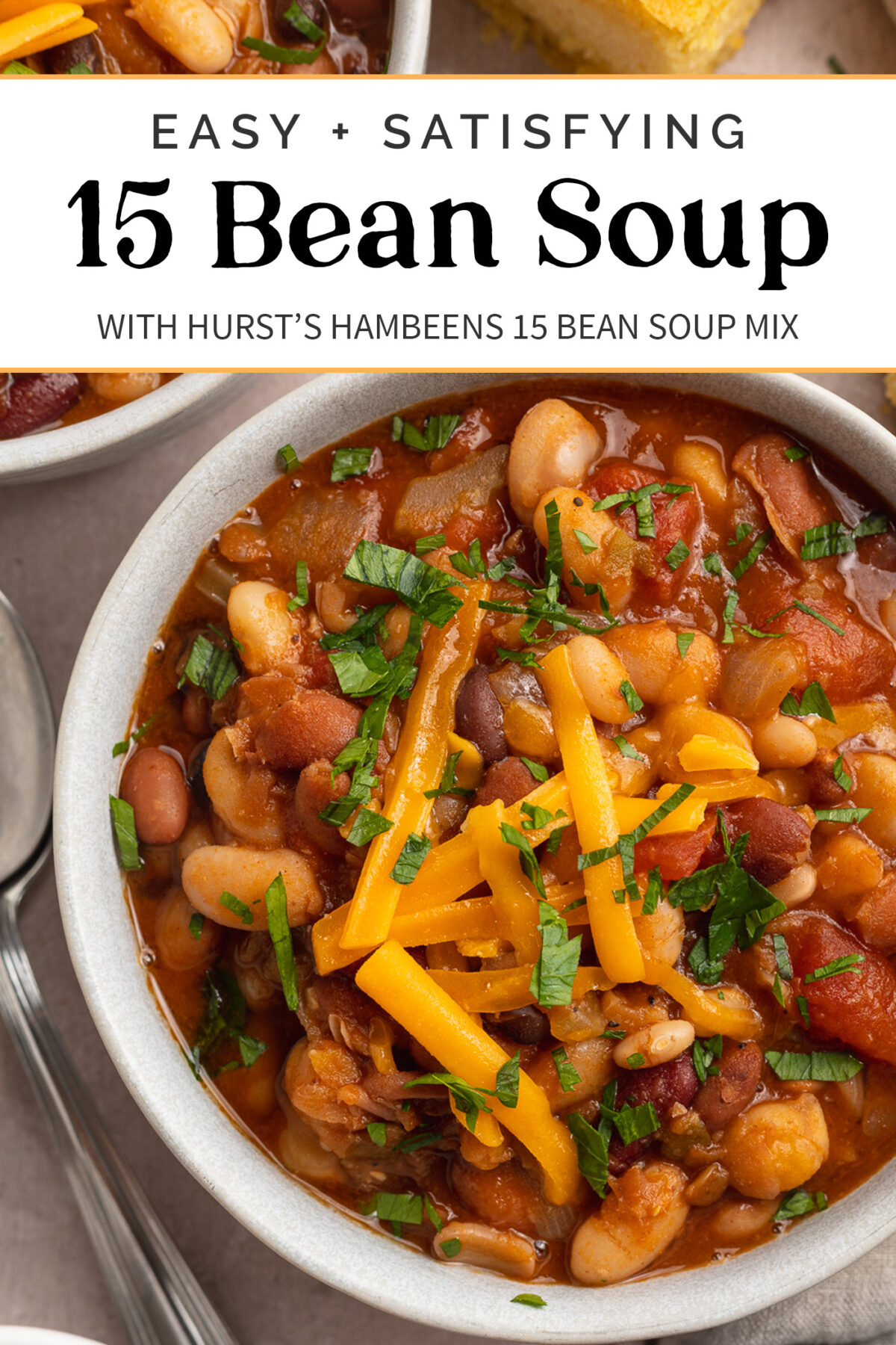 Pin graphic for 15 Bean Soup.