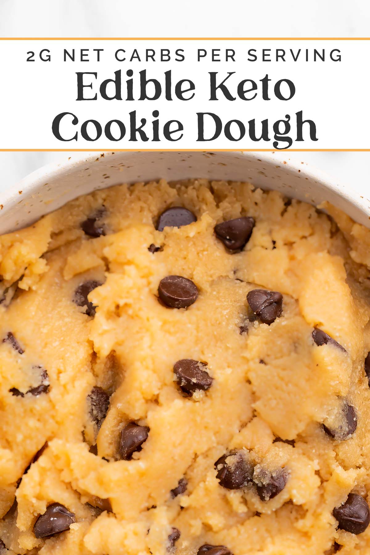 Pin graphic for keto cookie dough.