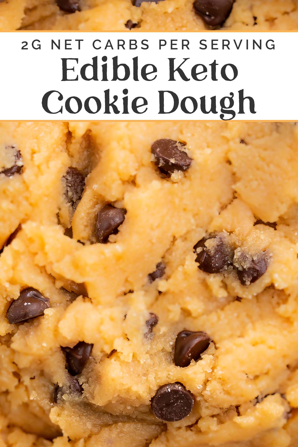 Pin graphic for keto cookie dough.