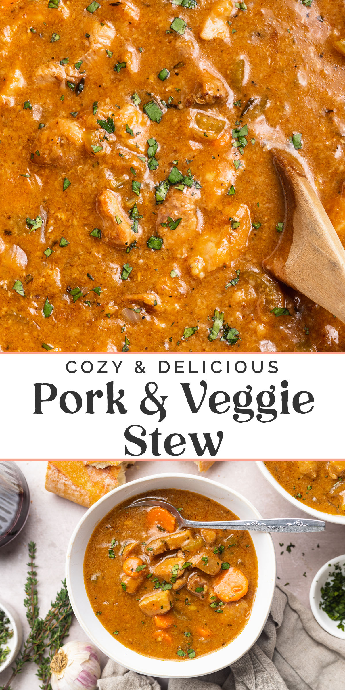 Pin graphic for pork stew.