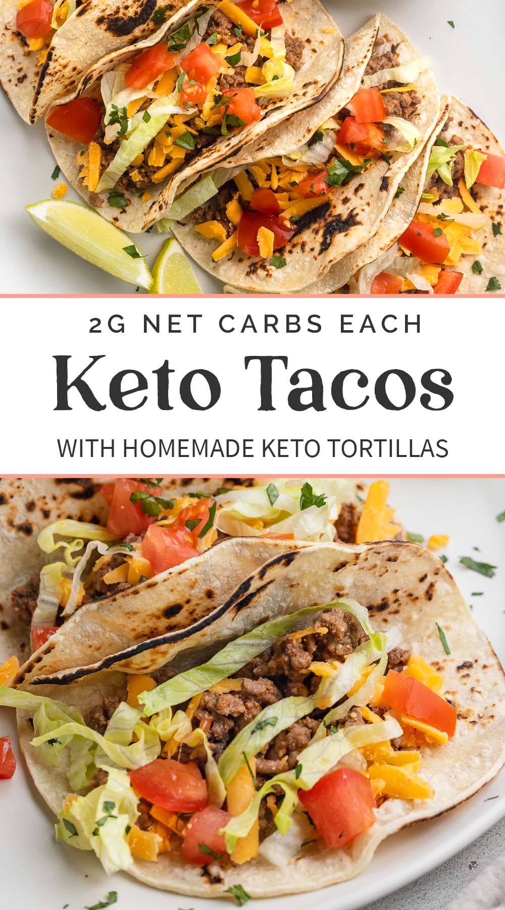 Pin graphic for keto tacos.