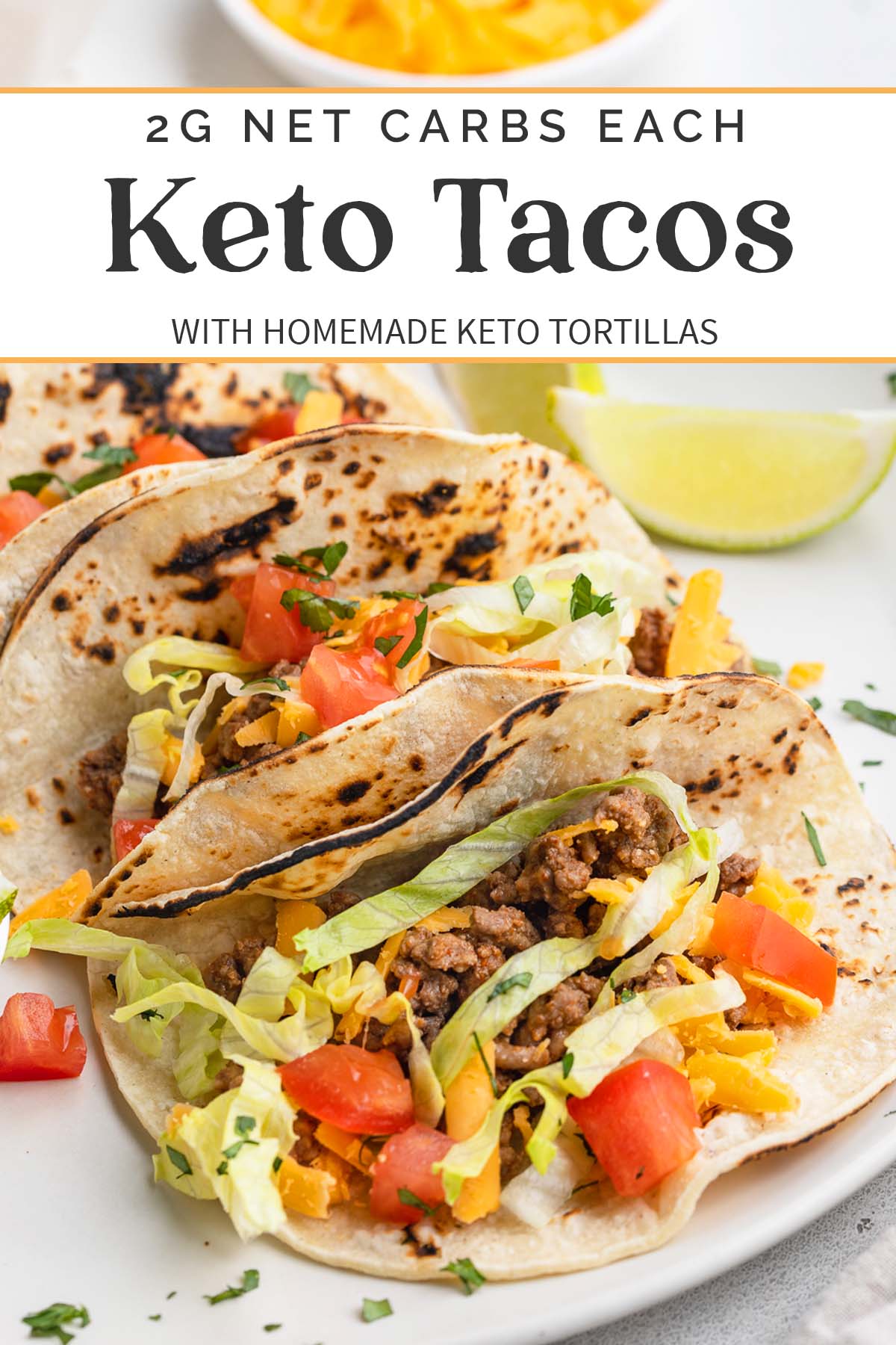 Pin graphic for keto tacos.