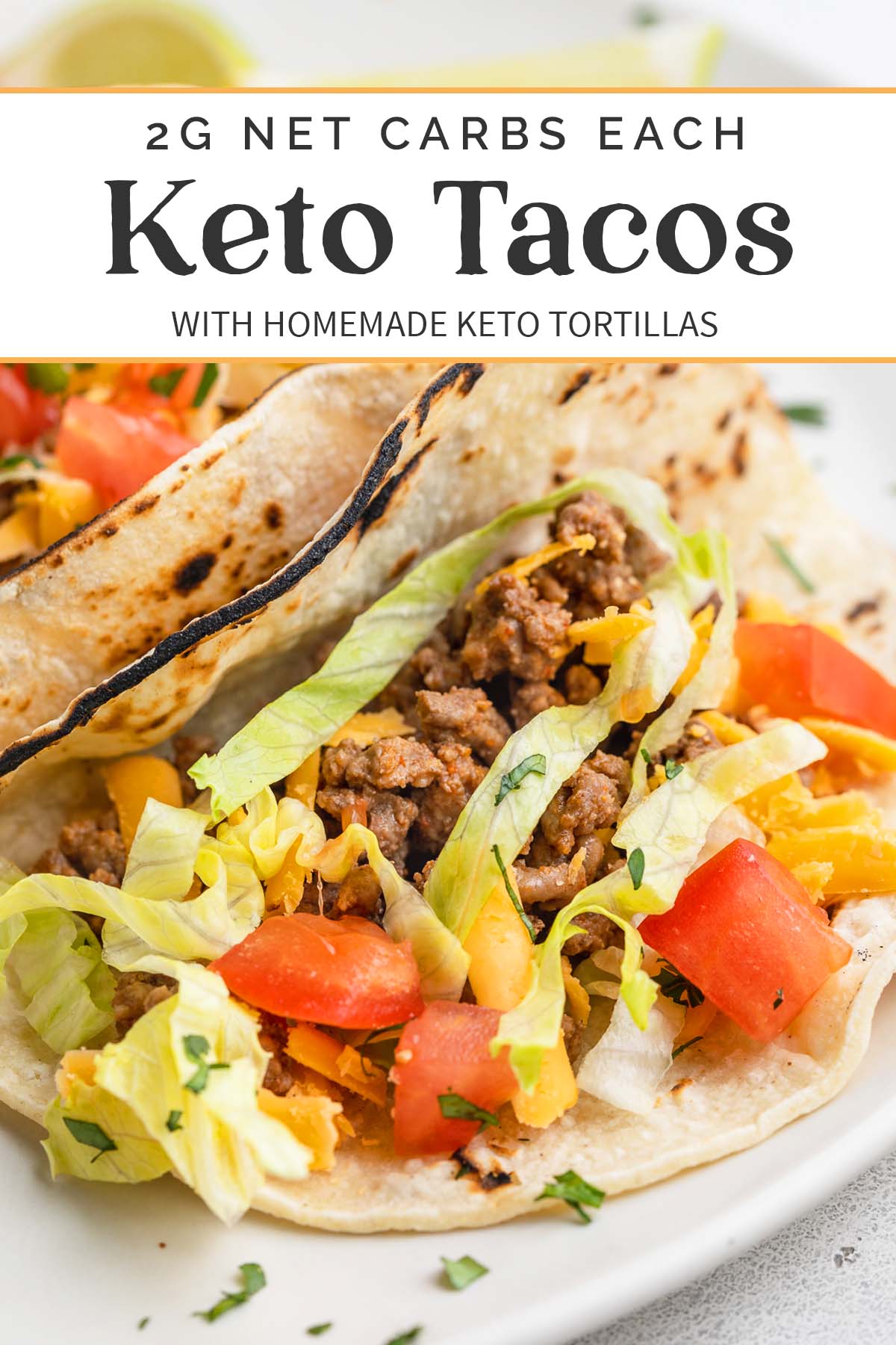 Pin graphic for keto tacos.