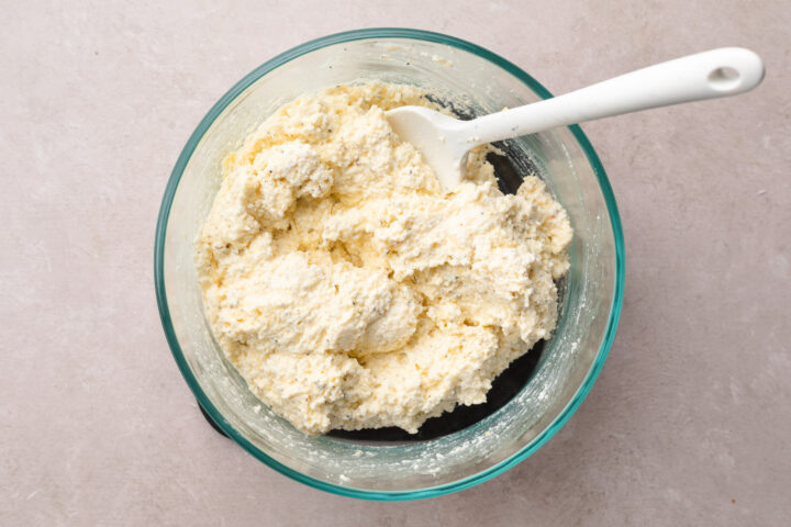 Ricotta filling for gluten-free lasagna.