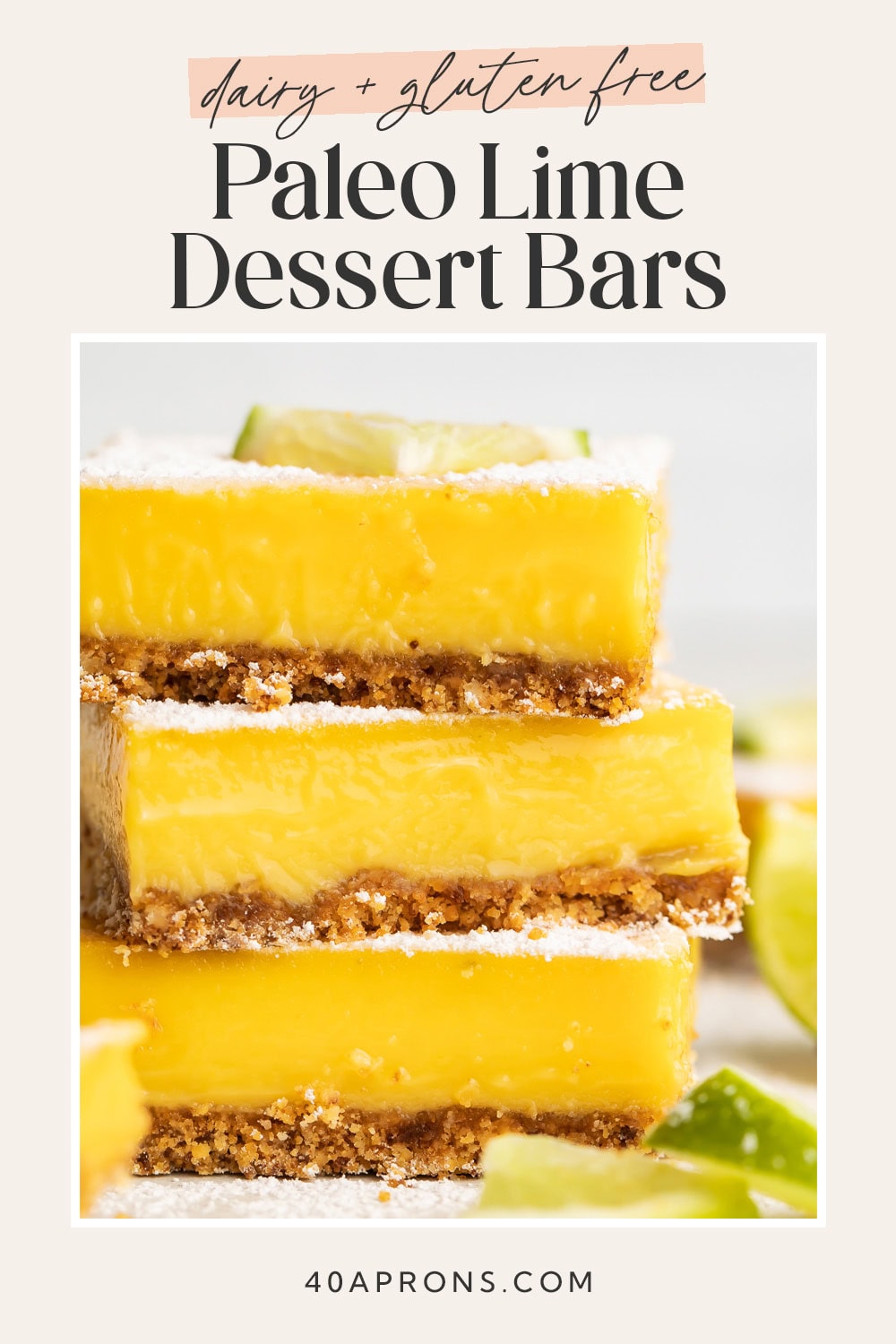 Pin for paleo lime bars.