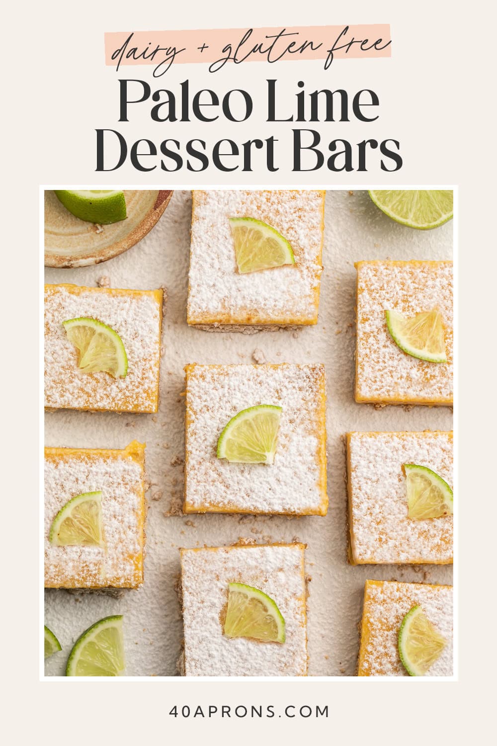 Pin for paleo lime bars.