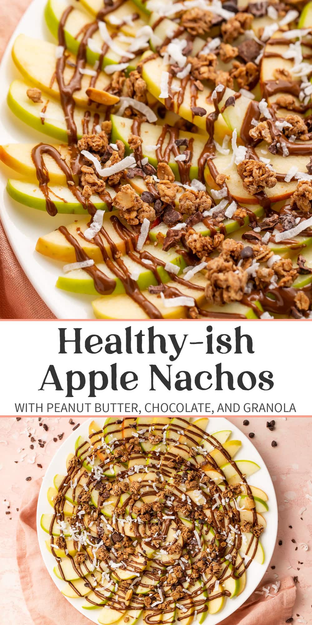 Pin graphic for apple nachos.