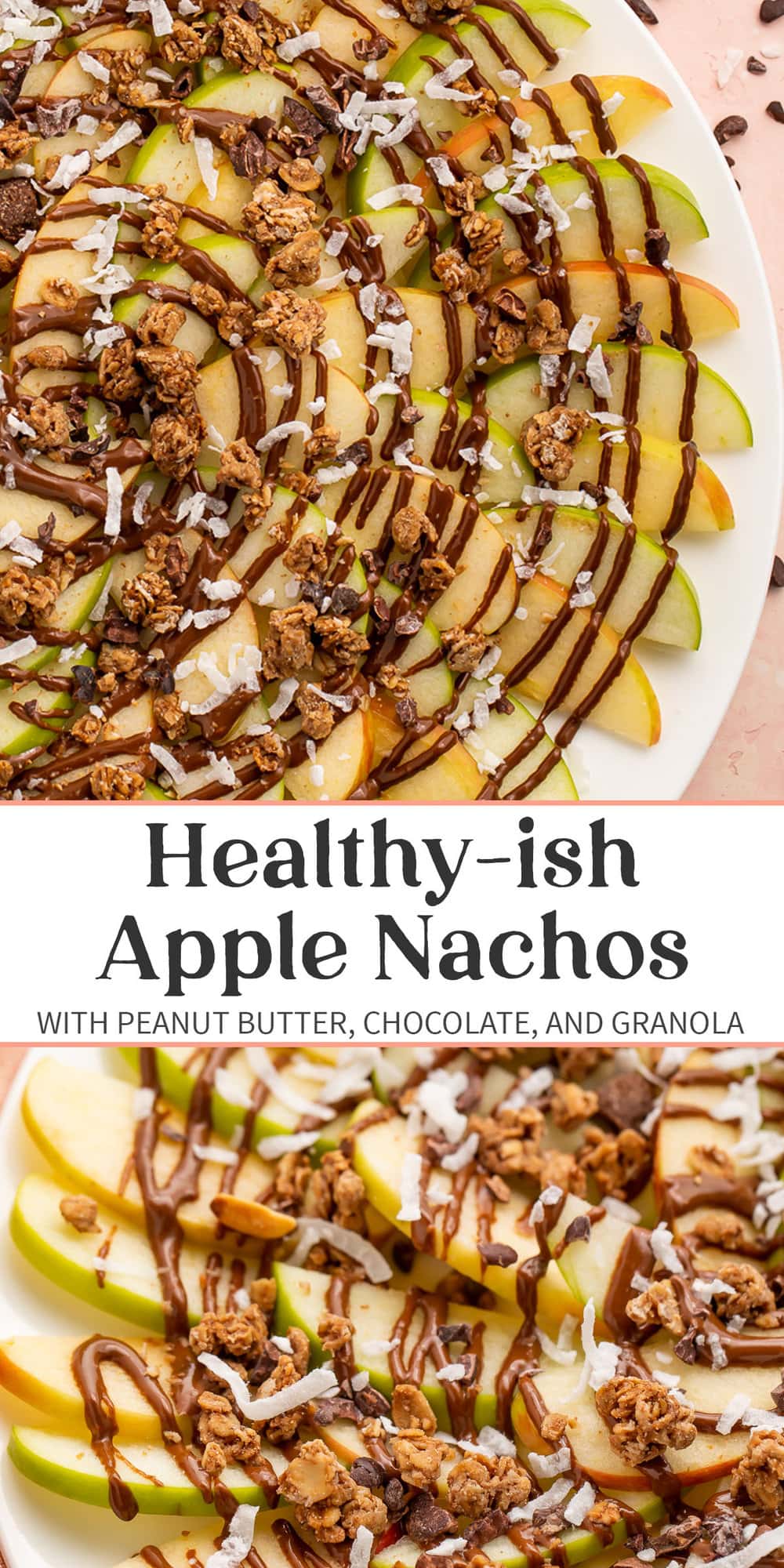 Pin graphic for apple nachos.