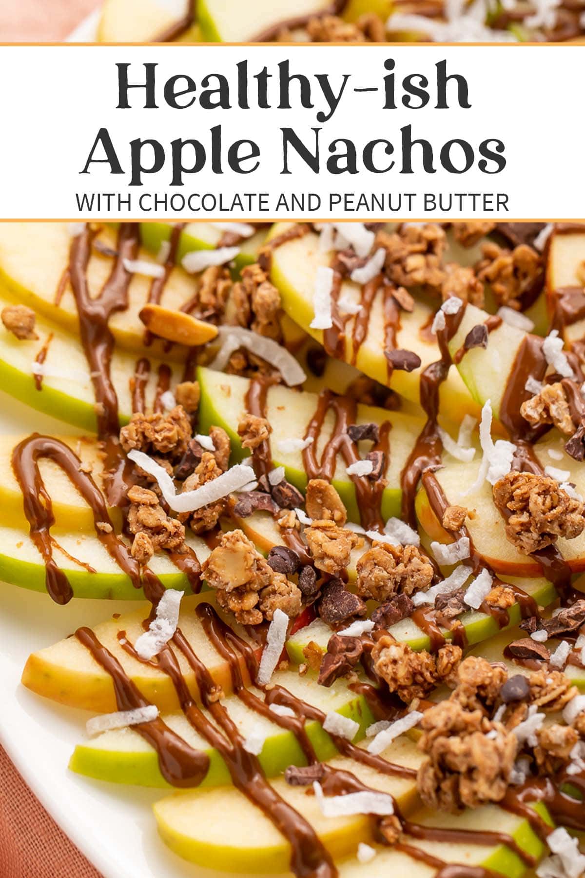 Pin graphic for apple nachos.