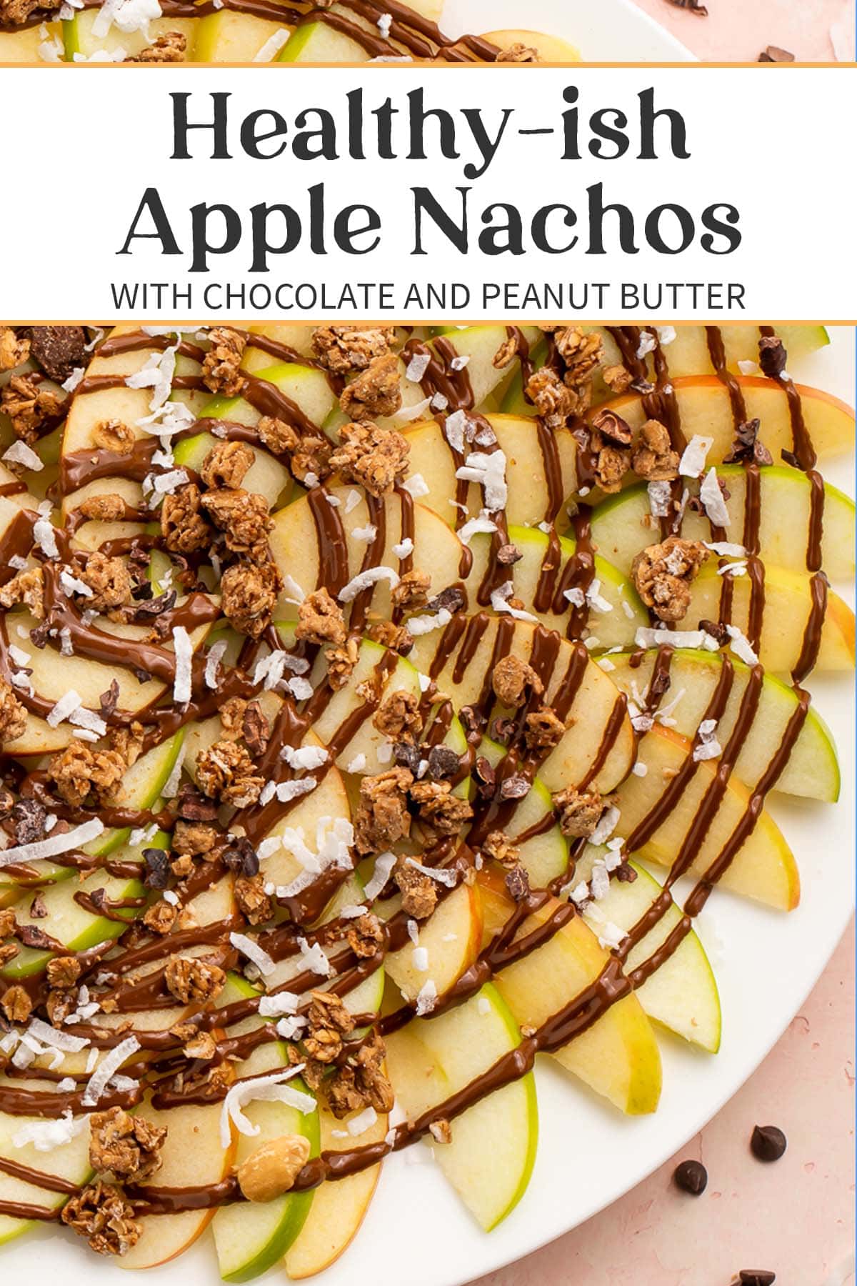 Pin graphic for apple nachos.