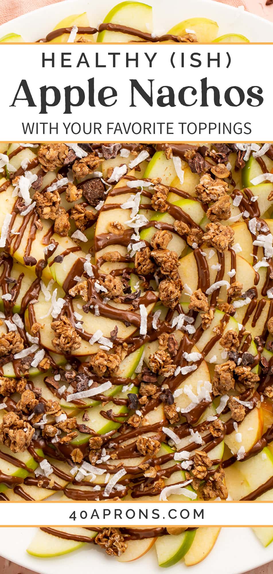 Pin graphic for apple nachos.