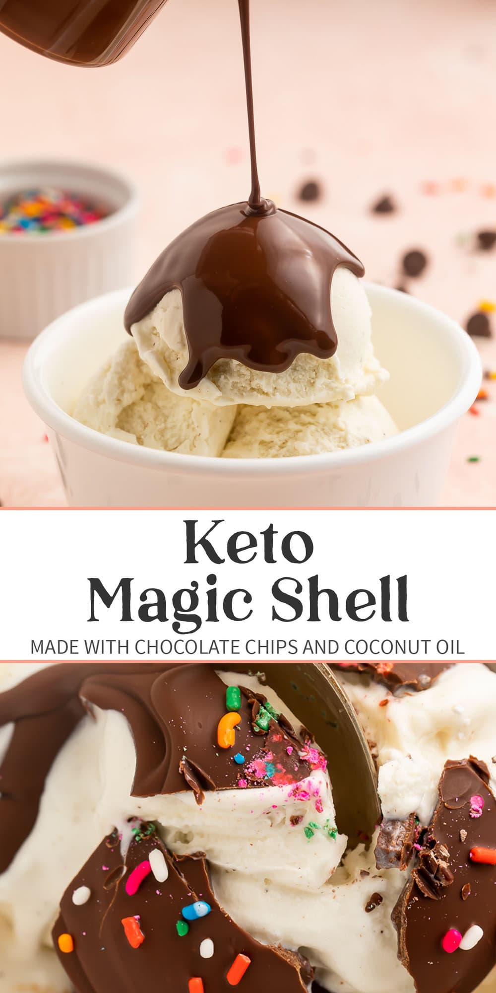 Pin graphic for keto magic shell.