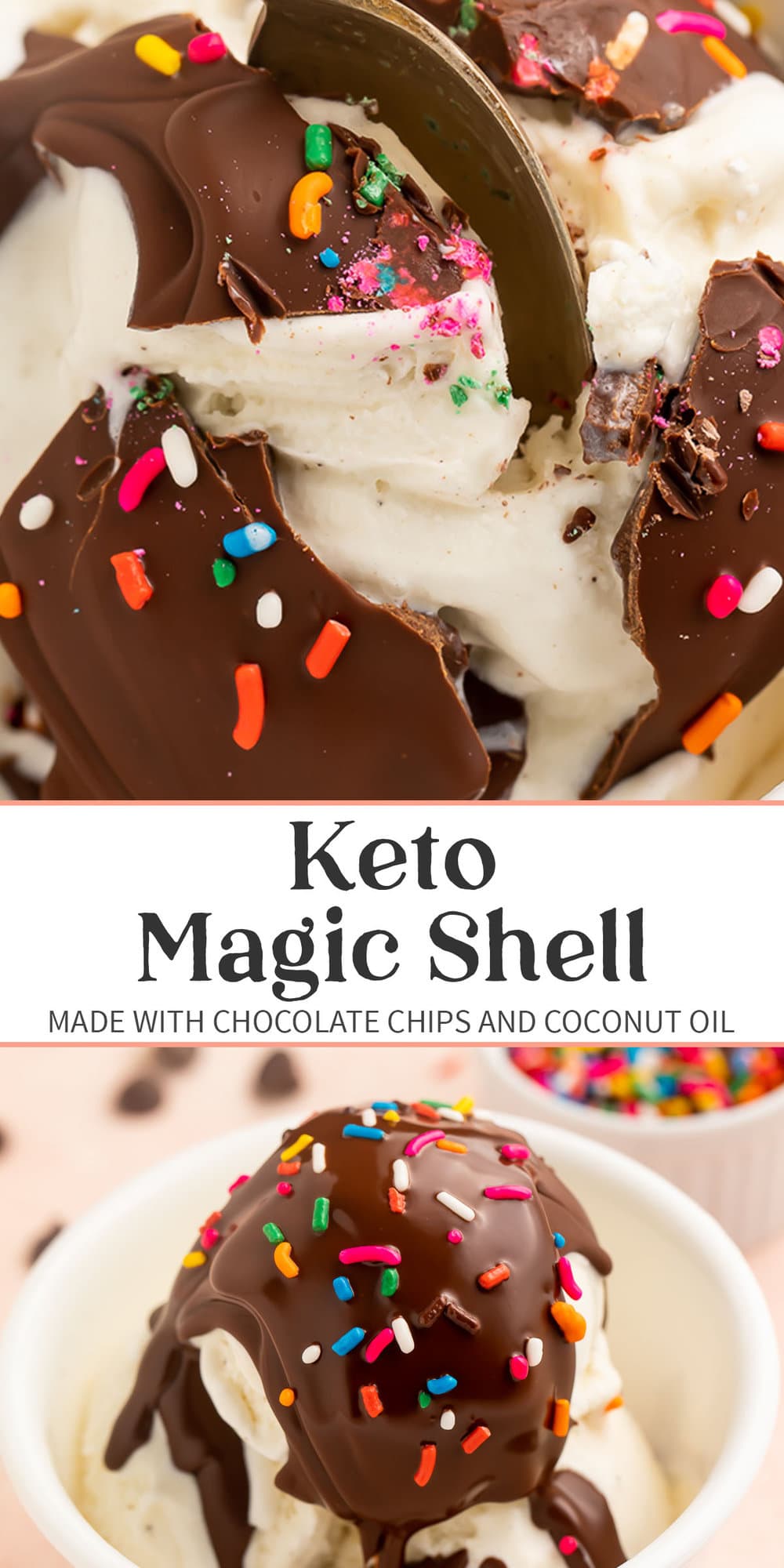 Pin graphic for keto magic shell.