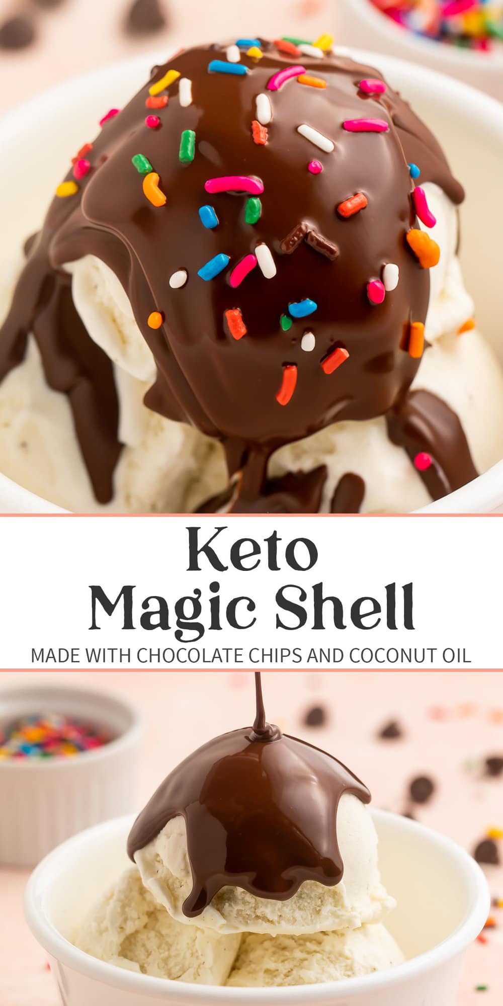 Pin graphic for keto magic shell.