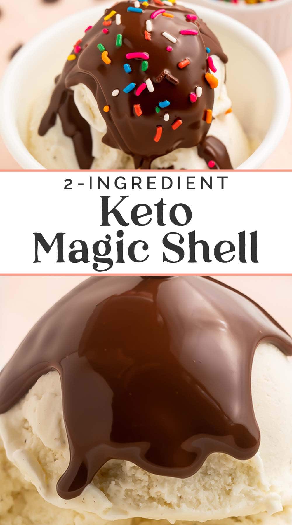 Pin graphic for keto magic shell.