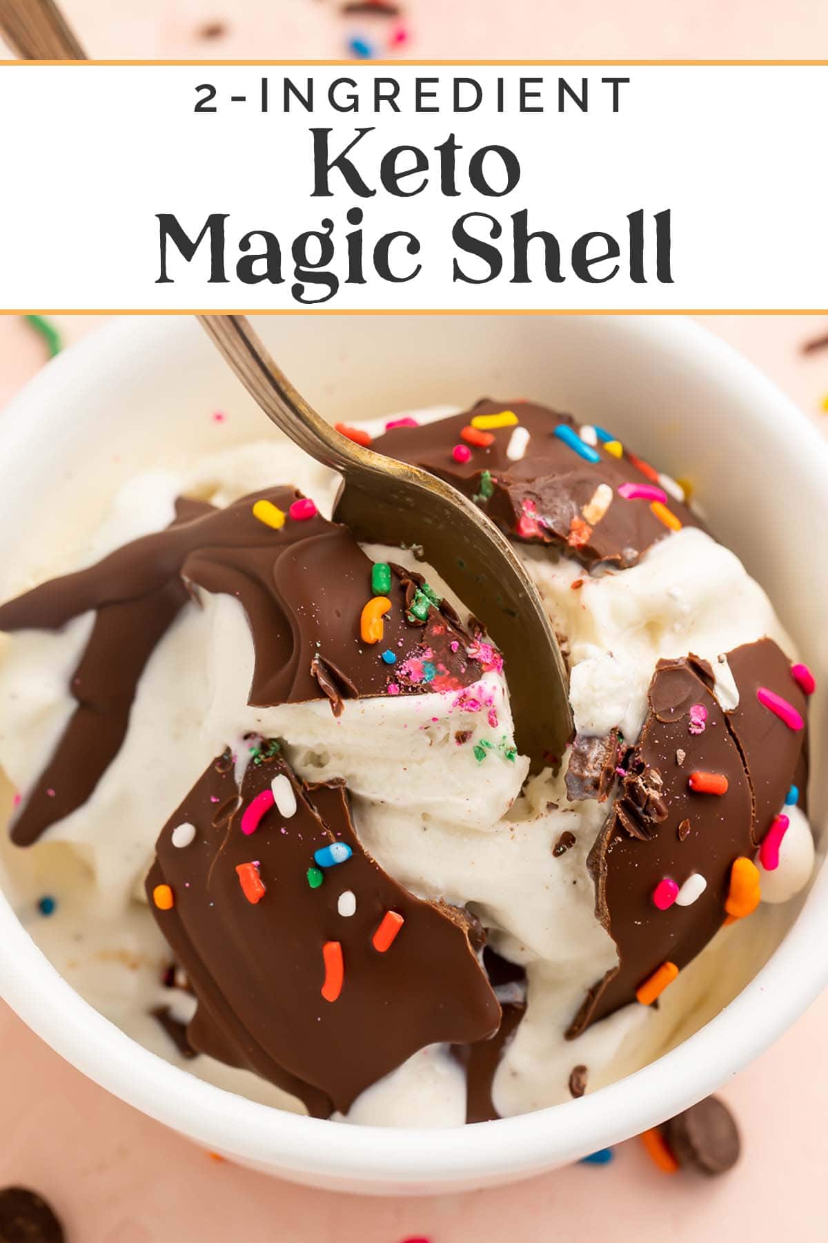 Pin graphic for keto magic shell.