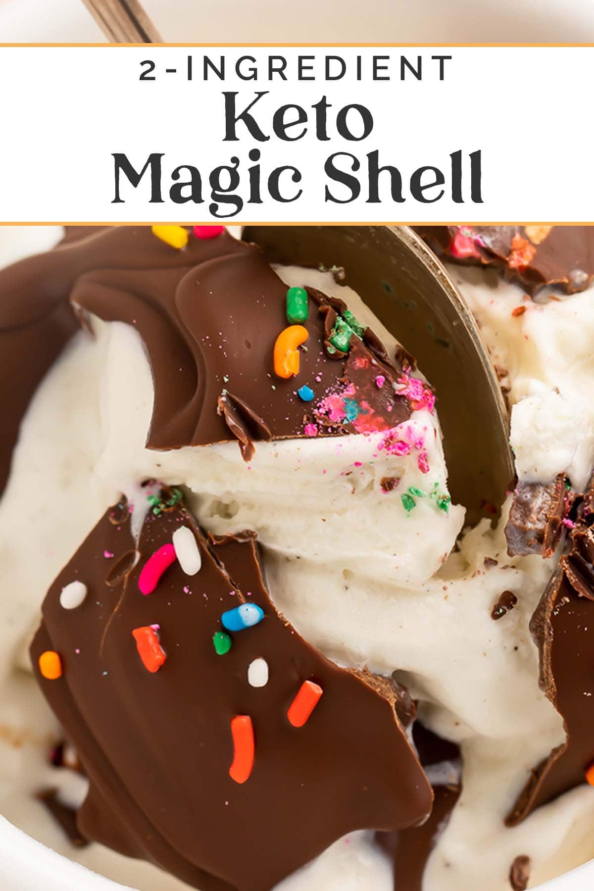 Pin graphic for keto magic shell.