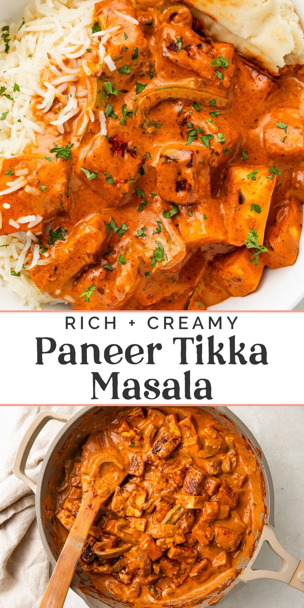 Pin graphic for paneer tikka masala.