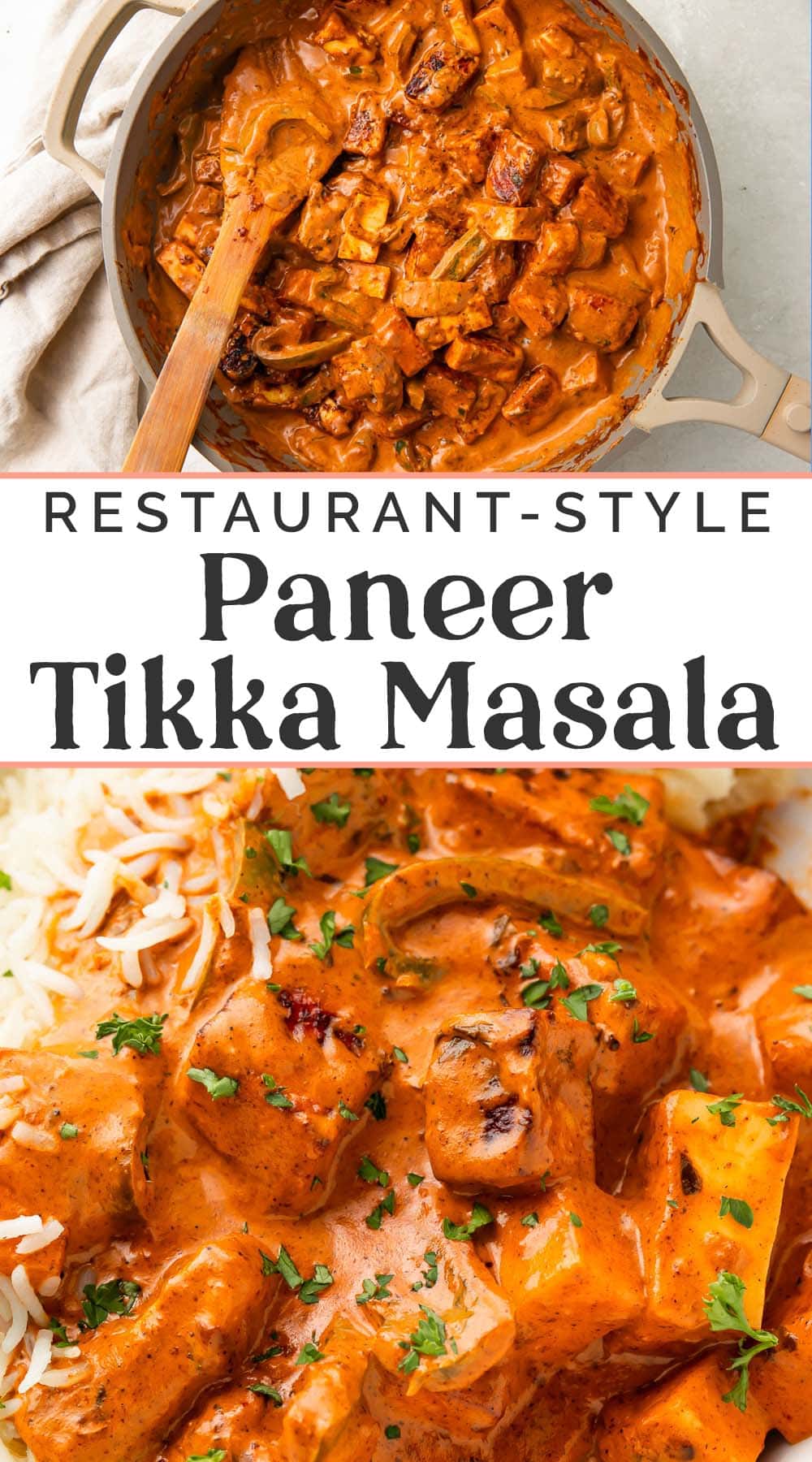 Pin graphic for paneer tikka masala.