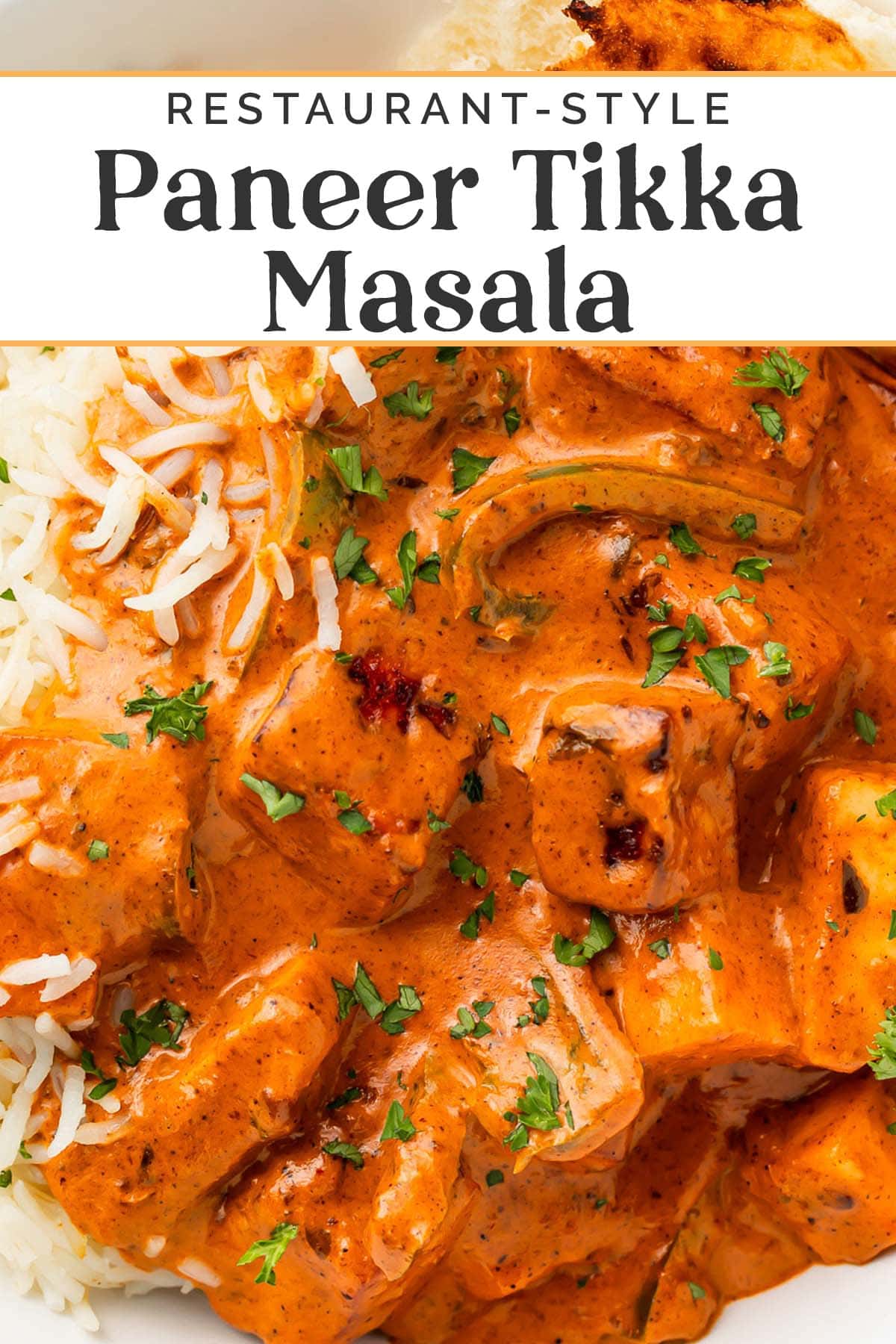 Pin graphic for paneer tikka masala.