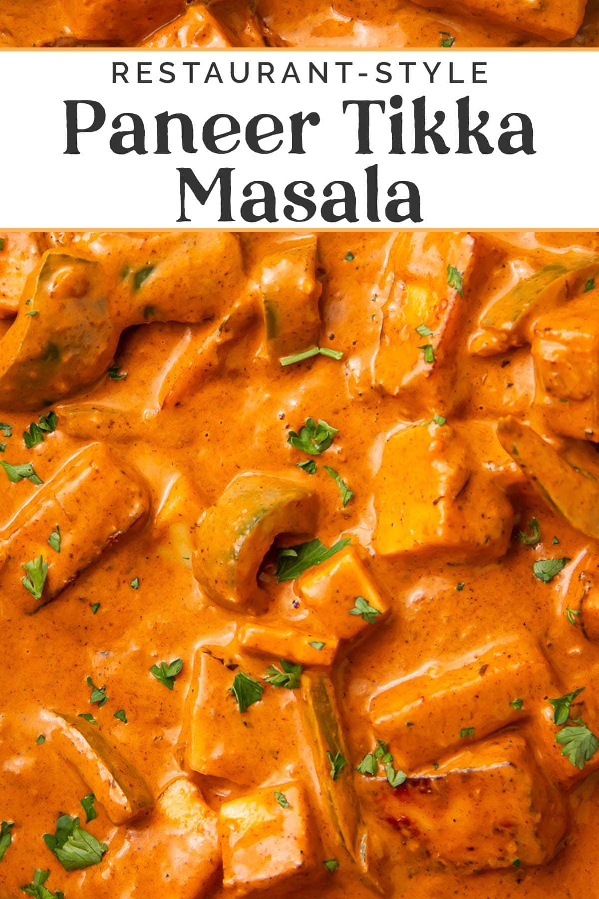 Pin graphic for paneer tikka masala.